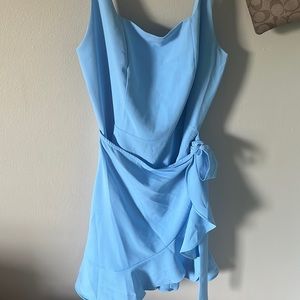 Blue tie back dress